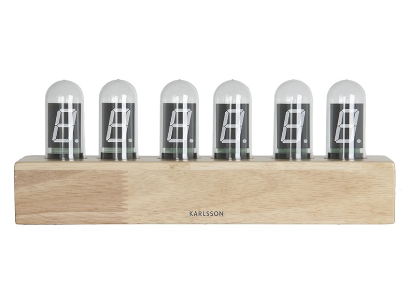 present time Table Clock Cathode Oak - KA4204 Natural