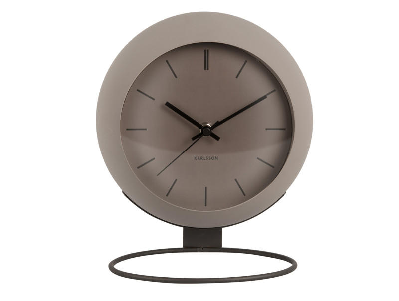 Present Time Table Clock Nirvana Globe - KA5858GY Dark Warm Grey