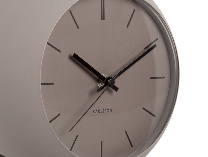 Present Time Table Clock Nirvana Globe - KA5858GY Dark Warm Grey