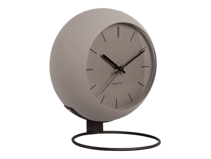 present time Table Clock Nirvana Globe - KA5858GY Dark warm grey