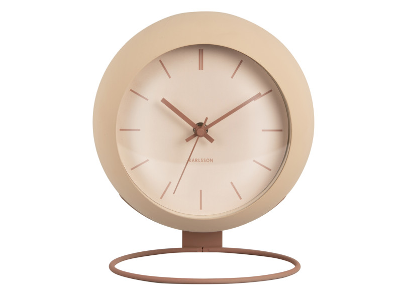 Present Time Table Clock Nirvana Globe - KA5858SB Sand Brown