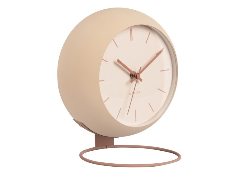 present time Table Clock Nirvana Globe - KA5858SB Sand brown