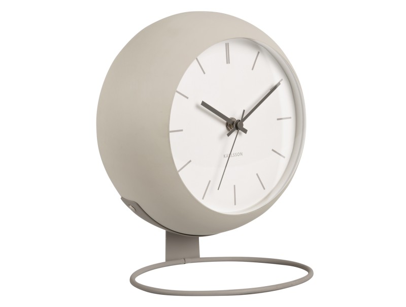 present time Table Clock Nirvana Globe - KA5858WG Warm grey