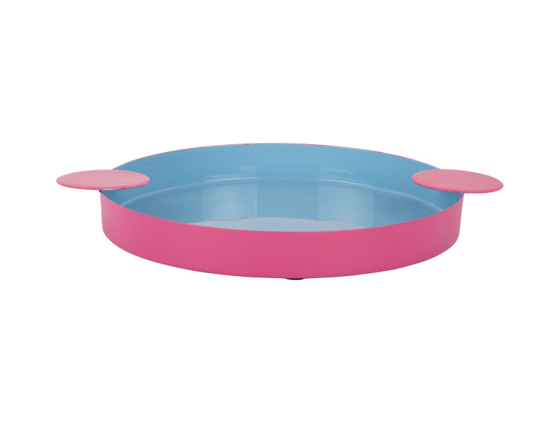 Present Time Tray Double Funky Large - PT4249LB Soft Blue & Bright Pink