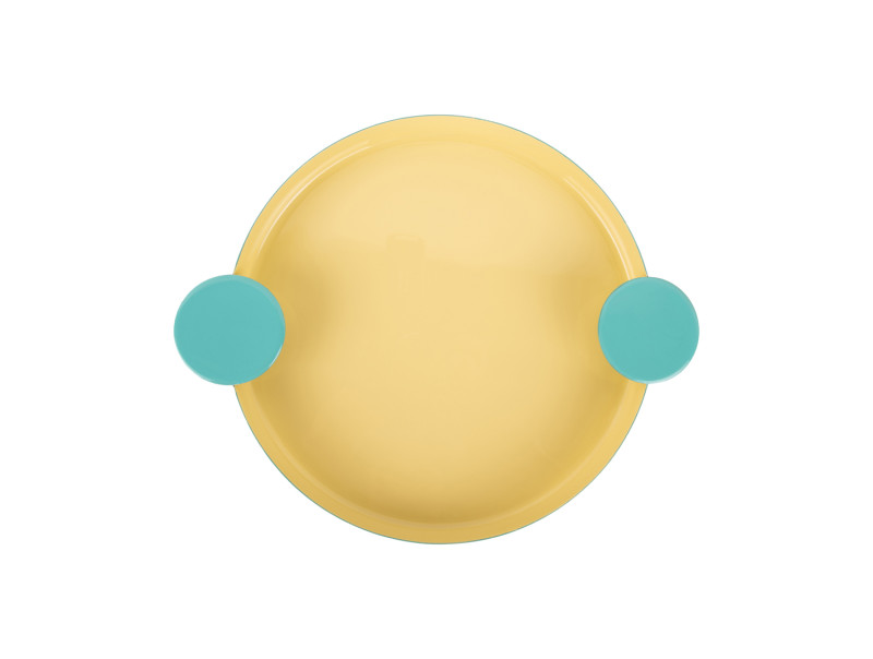 Present Time Tray Double Funky Large - PT4249LY Turquoise Blue & Soft Yellow