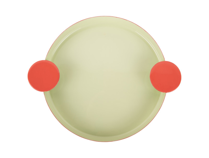 Present Time Tray Double Funky Medium - PT4248LG Soft Green & Scarlet Red