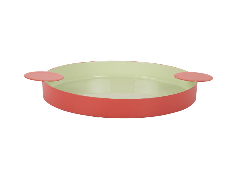present time Tray Double Funky Medium - PT4248LG Soft green & scarlet red