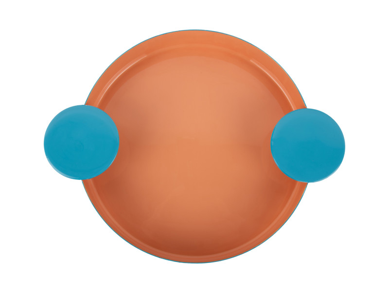 Present Time Tray Double Funky Medium - PT4248OR Peach Orange & Aqua Blue