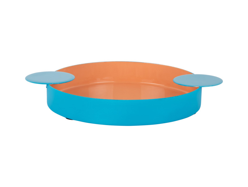present time Tray Double Funky Medium - PT4248OR Peach orange & aqua blue