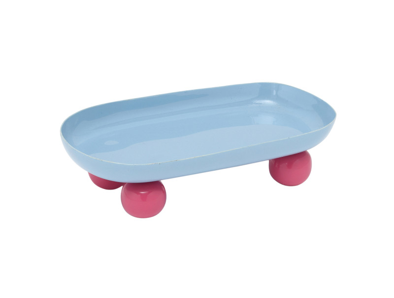 present time Tray Double Funky Oval - PT4311LB Soft blue & bright pink present time Tray Double Funky Oval - PT4311LB Soft blue & bright pink
