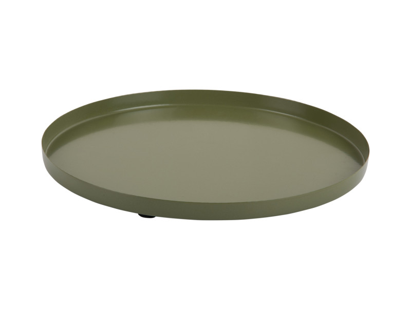 Present Time Tray Servir Round Extra Small - PT4239GR Army Green