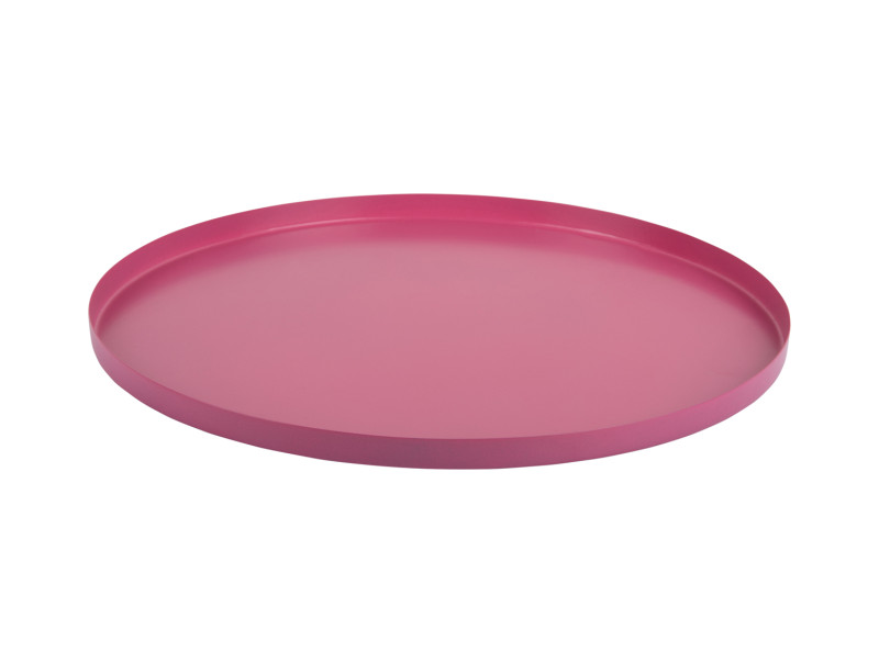 Present Time Tray Servir Round Medium - PT4241BP Bright Pink