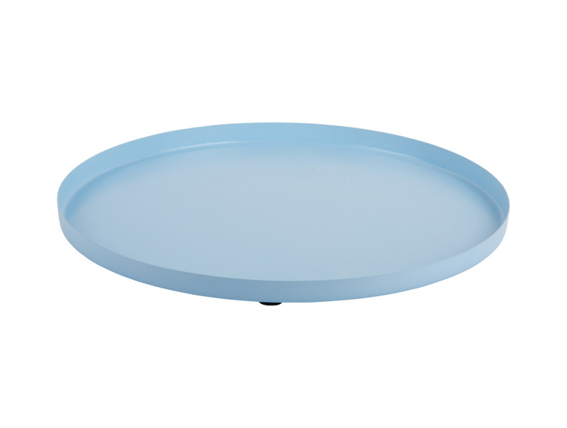 Present Time Tray Servir Round Small - PT4240BL Soft Blue