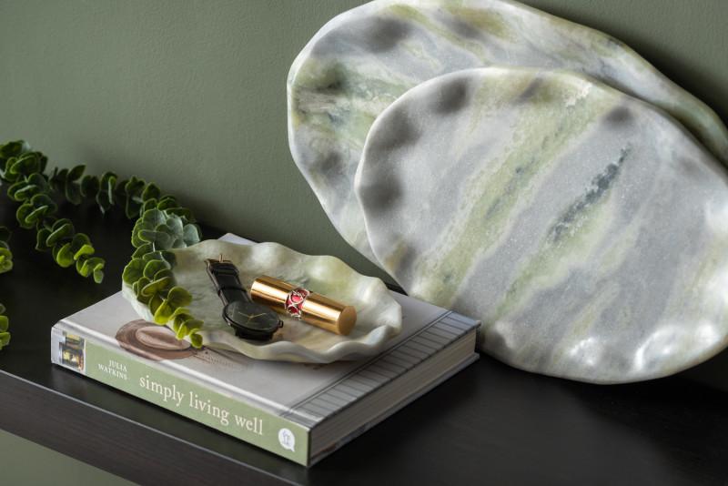 Present Time Tray Waved Oval Large - PT4215LG Himalayan Green