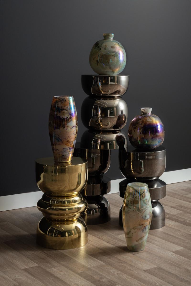 Present Time Vase Melange Bottle - PT4212GR Jungle Green