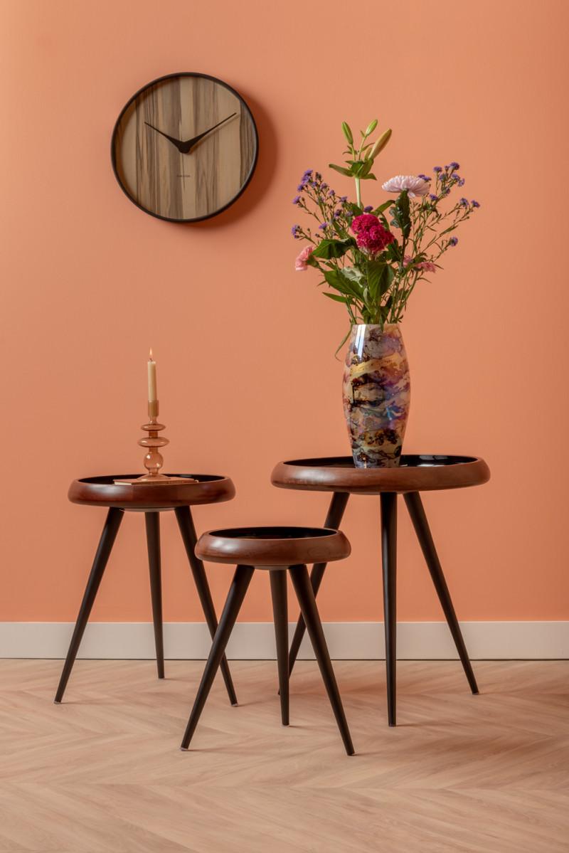 Present Time Vase Melange Cone - PT4211BR Chocolate Brown