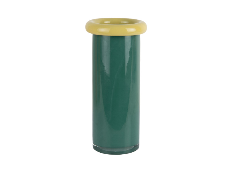 present time Vase Plegado L - PT4333GR Retro green & soft yellow