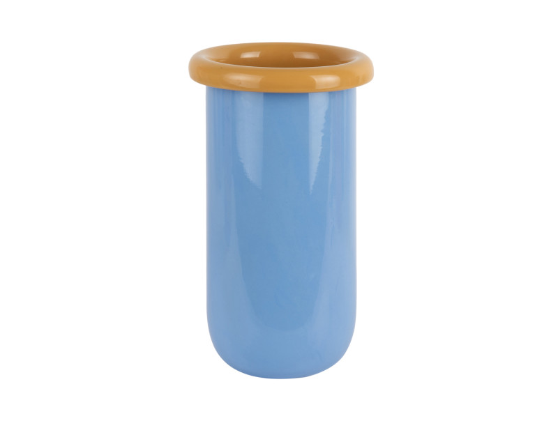 present time Vase Plegado M - PT4332LB Mango yellow & soft blue