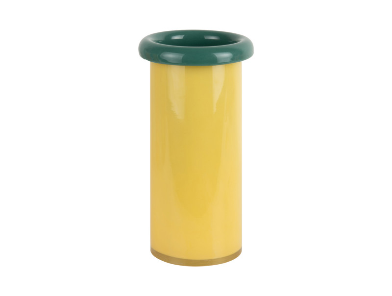 present time Vase Plegado S - PT4331LY Retro green & soft yellow