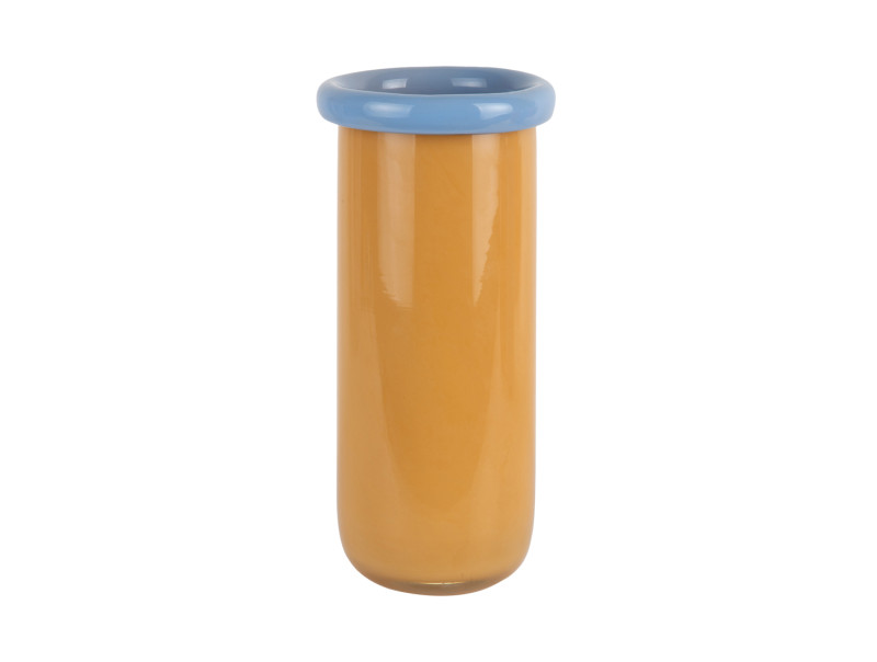 present time Vase Plegado XL - PT4334YE Mango yellow & soft blue