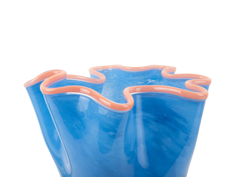 Present Time Vase Ruffles Large - PT4160BL Jeans Blue