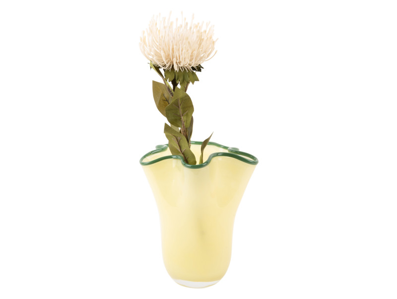 Present Time Vase Ruffles Medium - PT4159LY Soft Yellow