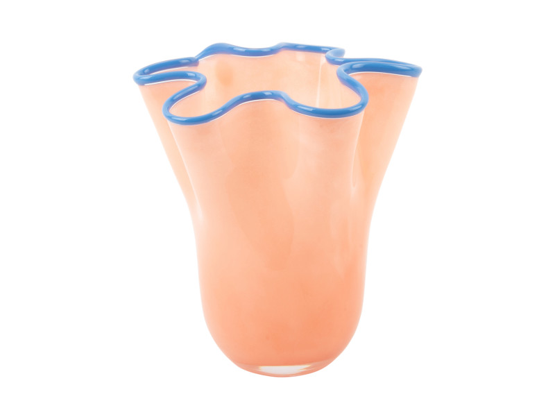 Present Time Vase Ruffles Medium - PT4159OR Peach Orange