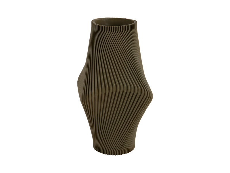 Present Time Vase Twisted Rib Large - PT4293GR Army Green