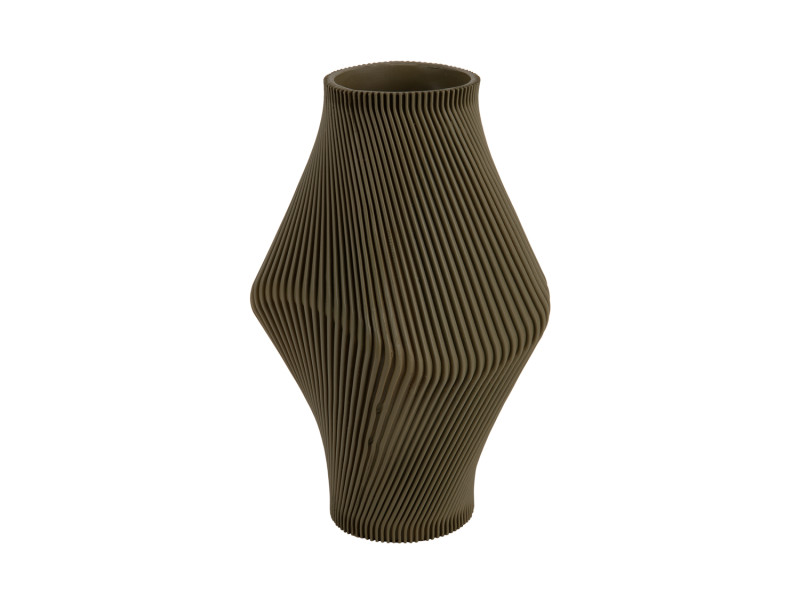 present time Vase Twisted Rib Large - PT4293GR Army green