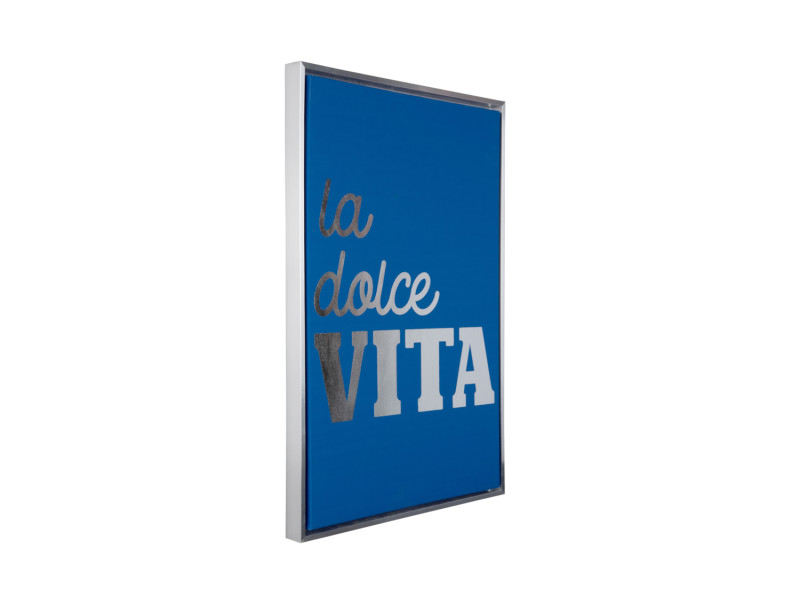 Present Time Wall Art La Dolce Vita Medium - PT4182 Dark Blue & Silver