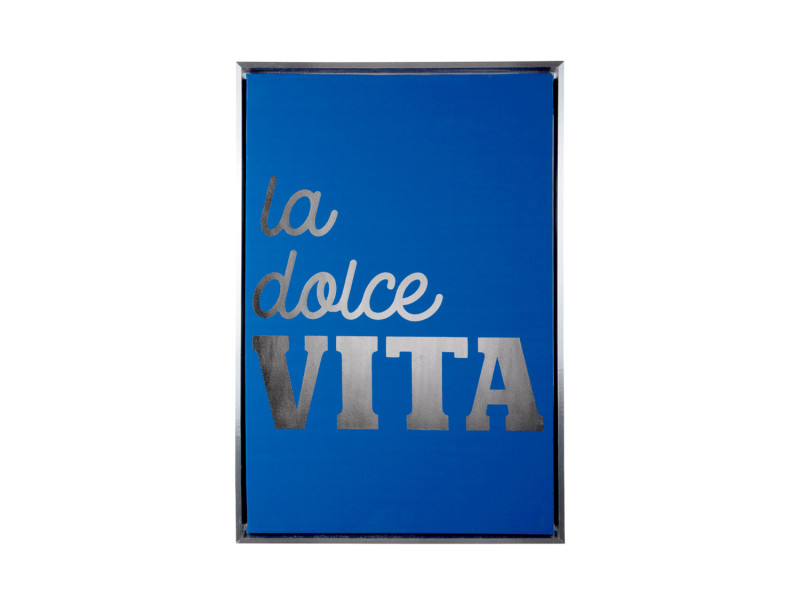 present time Wall Art La Dolce Vita Medium - PT4182 Dark blue & silver
