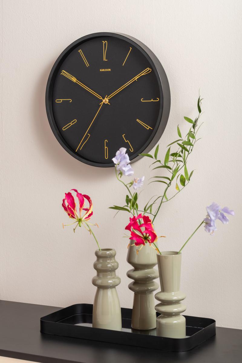 Present Time Wall Clock Belle Numbers - KA5898BK Black