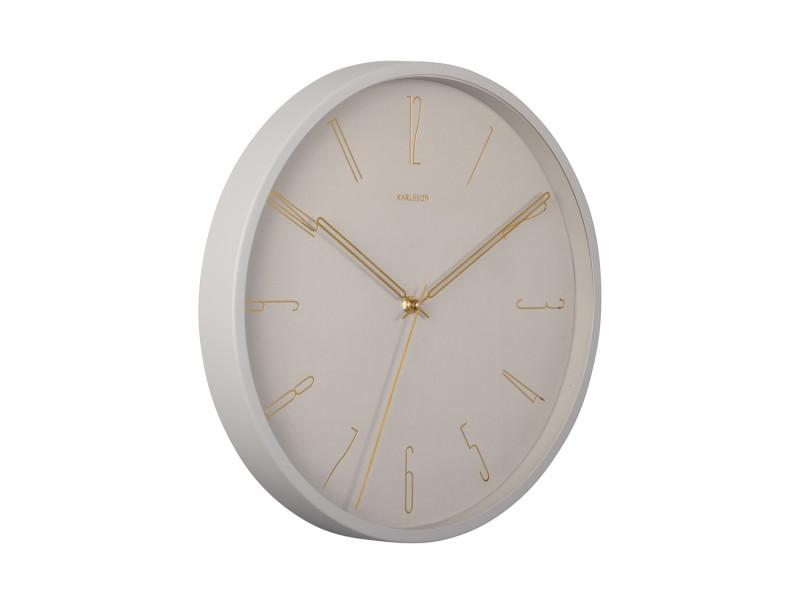 Present Time Wall Clock Belle Numbers - KA5898WG Warm Grey