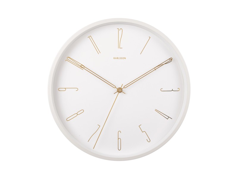 present time Wall Clock Belle Numbers - KA5898WH White