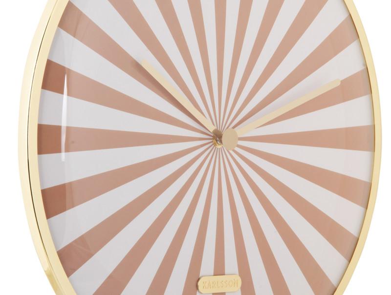 Present Time Wall Clock Candy Swirl Dome - KA6007SB Soft Brown & White