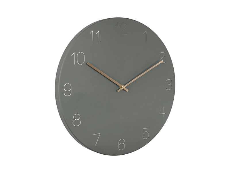 Present Time Wall Clock Charm Engraved Numbers - KA5762GR Jungle Green