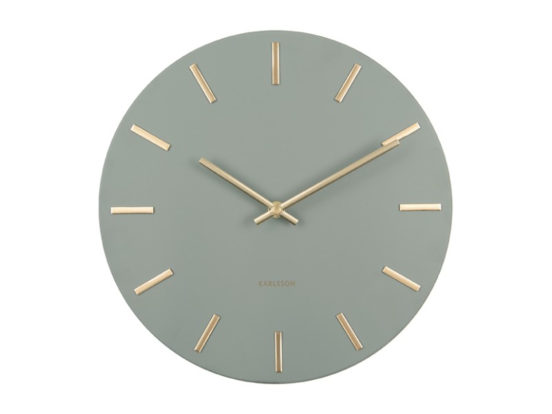 Present Time Wall Clock Charm Small - KA5821DG Jungle Green