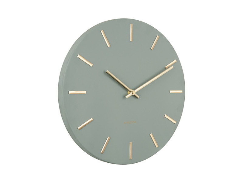 Present Time Wall Clock Charm Small - KA5821DG Jungle Green