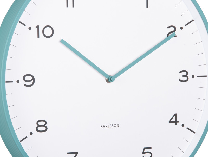 Present Time Wall Clock Circus Rings - KA6011BL Turquoise Blue