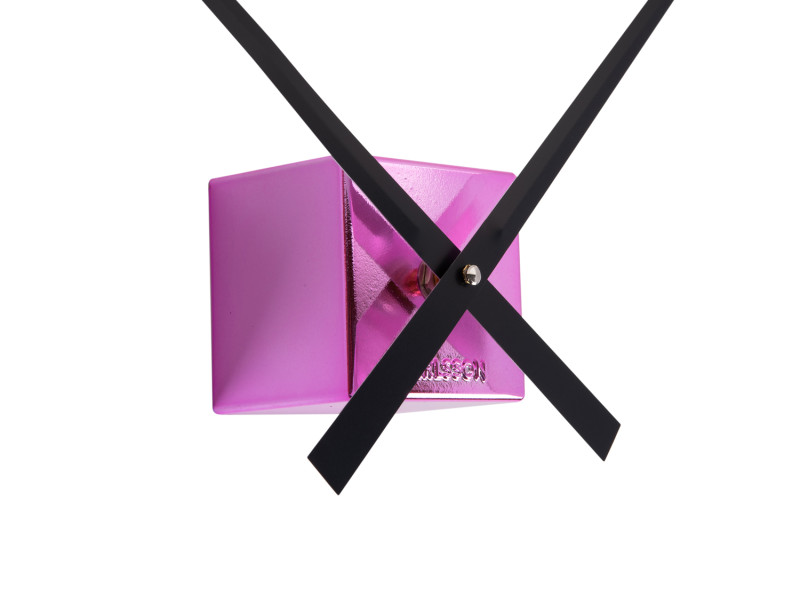 Present Time Wall Clock DIY Cubic Metallic - KA5974PI Metallic Dark Pink