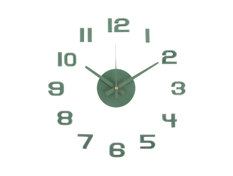 present time Wall Clock DIY Sunset Numbers - KA6001GR Jungle green