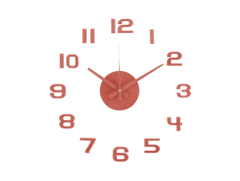 Present Time Wall Clock DIY Sunset Numbers - KA6001RD Blush Red
