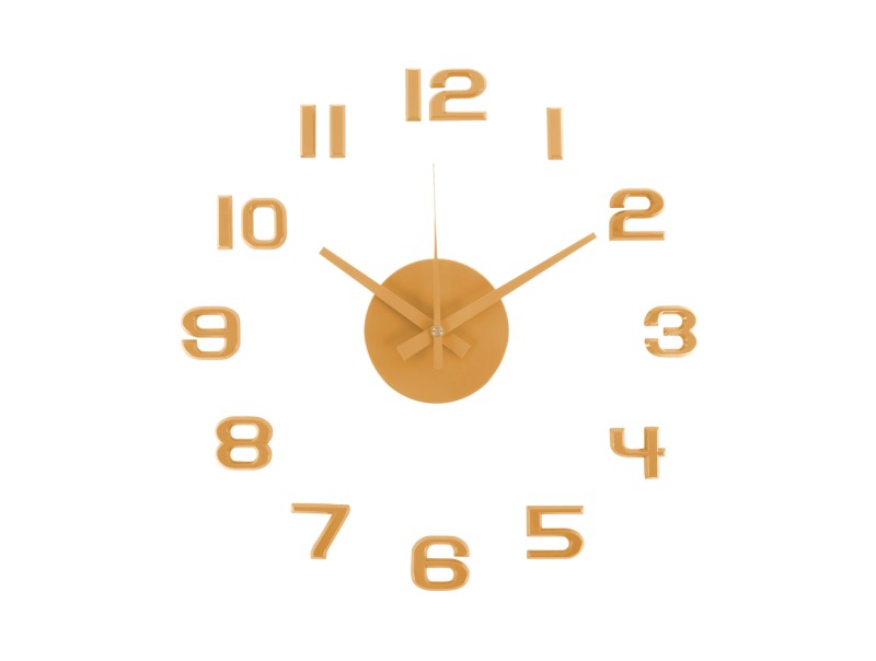 present time Wall Clock DIY Sunset Numbers - KA6001YE Ochre yellow
