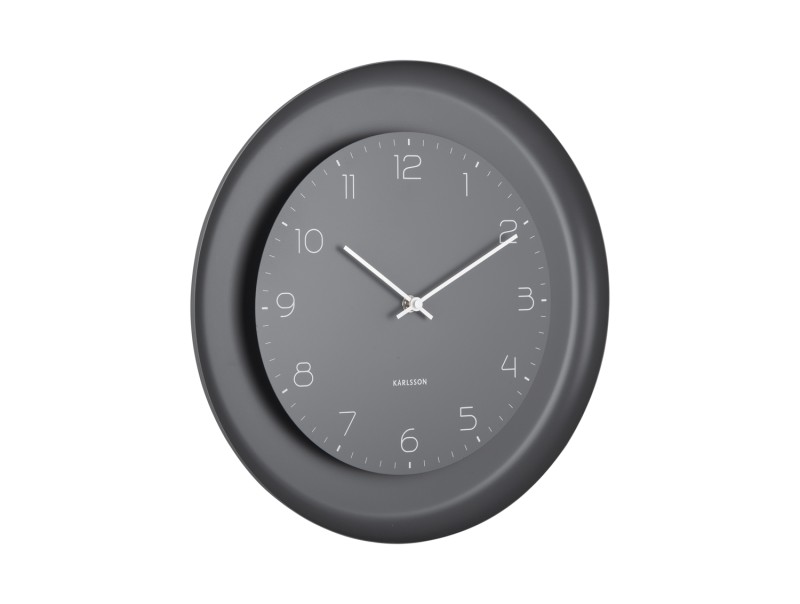 present time Wall Clock Dual Disc - KA5930GY Dark grey