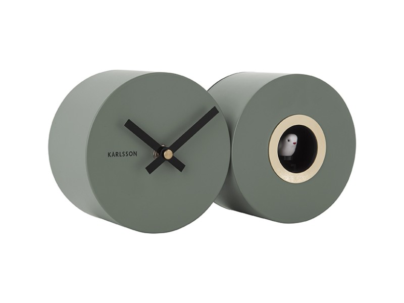 present time Wall Clock Duo Cuckoo - KA5789GR Jungle green present time Wall Clock Duo Cuckoo - KA5789GR Jungle green