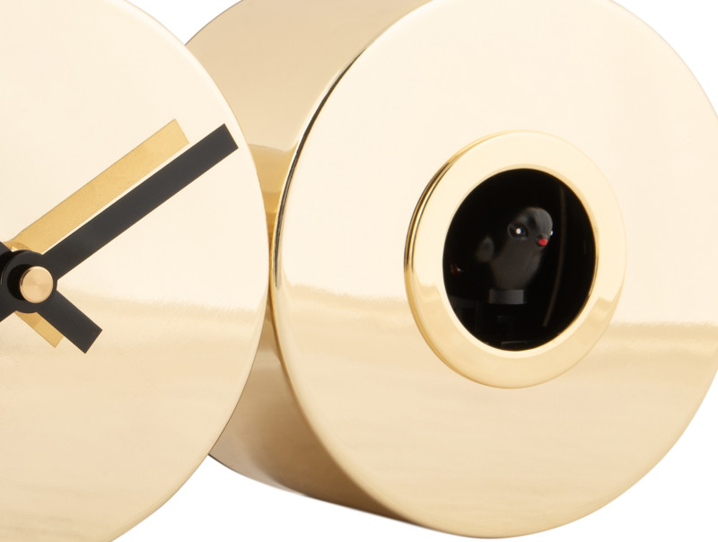 Present Time Wall Clock Duo Cuckoo Plated - KA5789GD Gold Plated