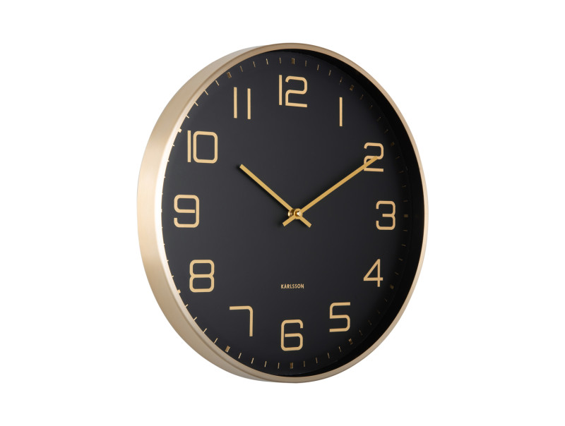 Present Time Wall Clock Elegance Glow - KA5973BK Black