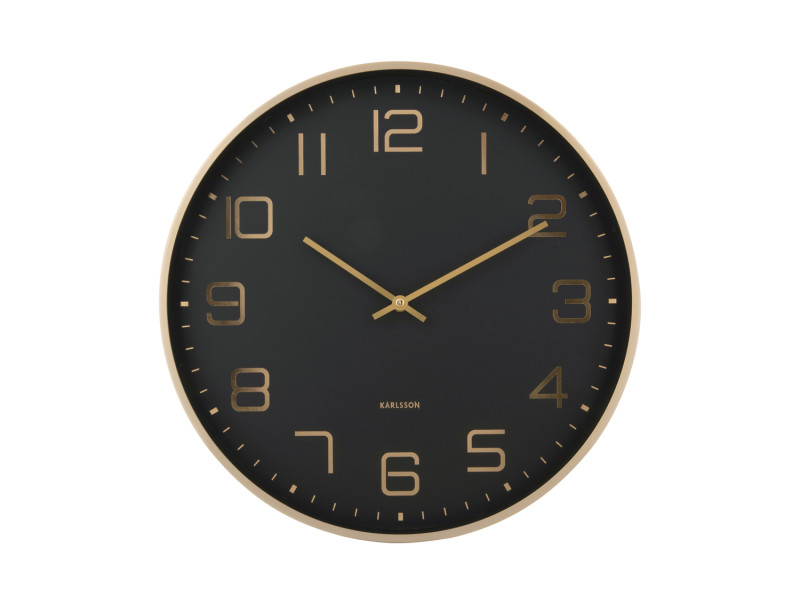 Present Time Wall Clock Elegance Glow - KA5973BK Black