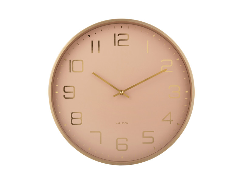 Present Time Wall Clock Elegance Glow - KA5973LB Soft Brown