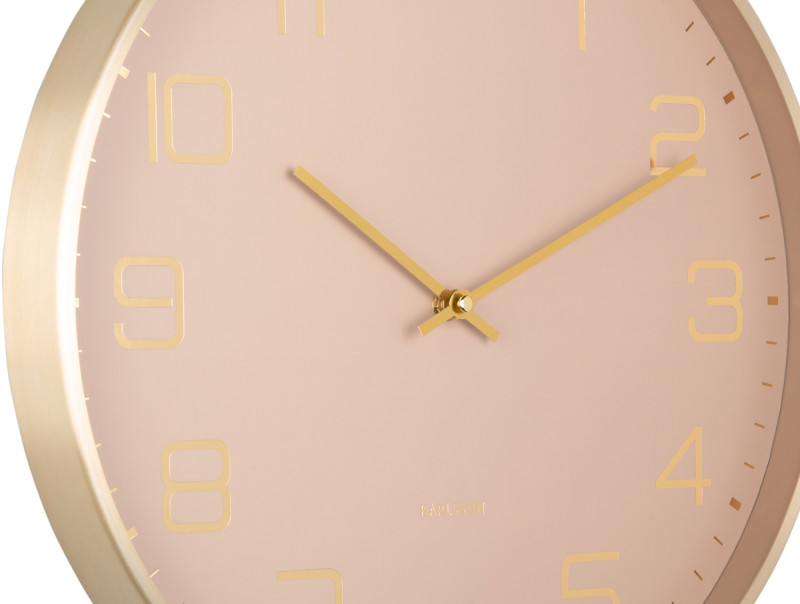 Present Time Wall Clock Elegance Glow - KA5973LB Soft Brown